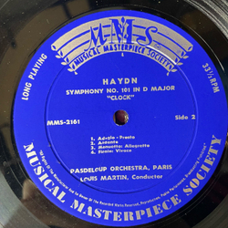 Винтажная виниловая пластинка LP Haydn Гайдн, Paris Symphonie Nr. 104 In D-dur London, Symphonie Nr. 101 In D-dur Die Uhr (Германия 1967)