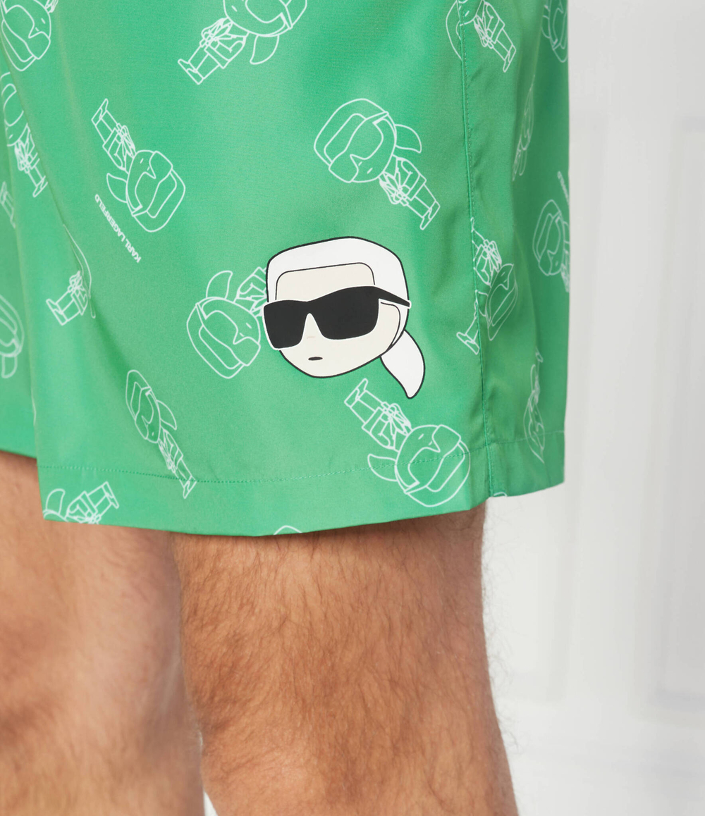 Шорты для плавания Karl Lagerfeld - зеленый(241M2217)