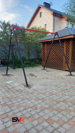 Монтаж уличных качелей Sv Sport