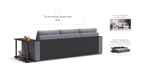 Угловой диван Атланта НПБ Рогожка Мальмо платина