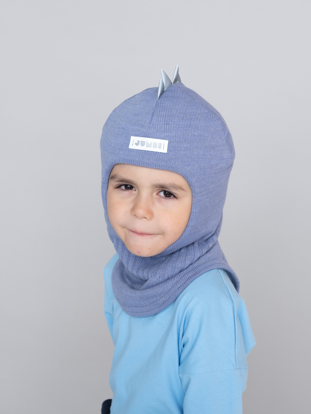 Шлем зимний вязаный (Джинс) ОРЕО