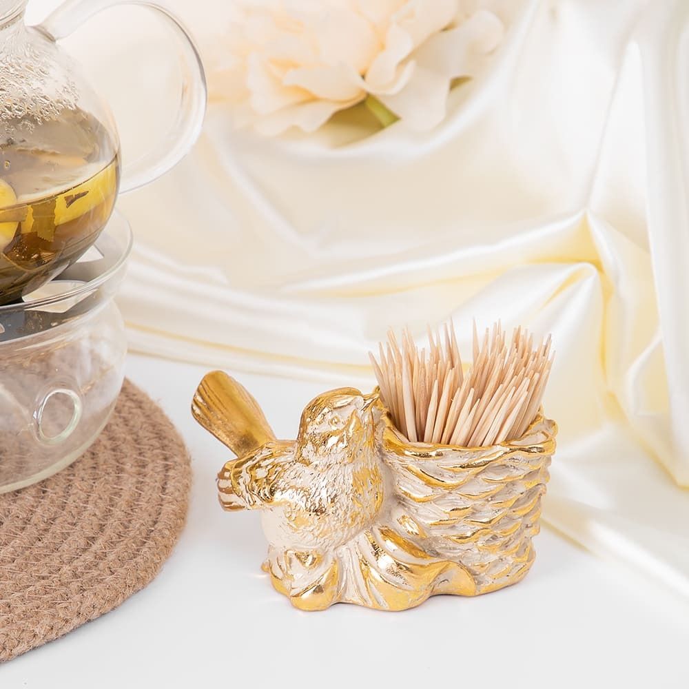 Держатель для зубочисток Птичка Терра Айвори