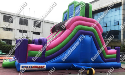 Батут-горка "Двойной эффект 3" 9*4*6 м