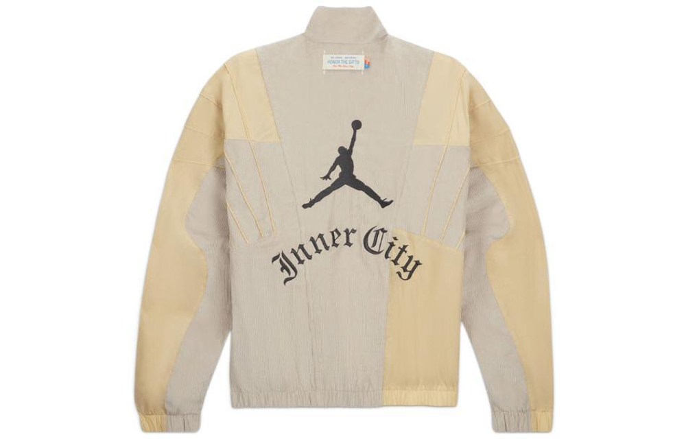 Jordan x HTG Crossover Contrast Color Stitching Logo Stand Collar Jacket Asia Edition, DJ7976-236