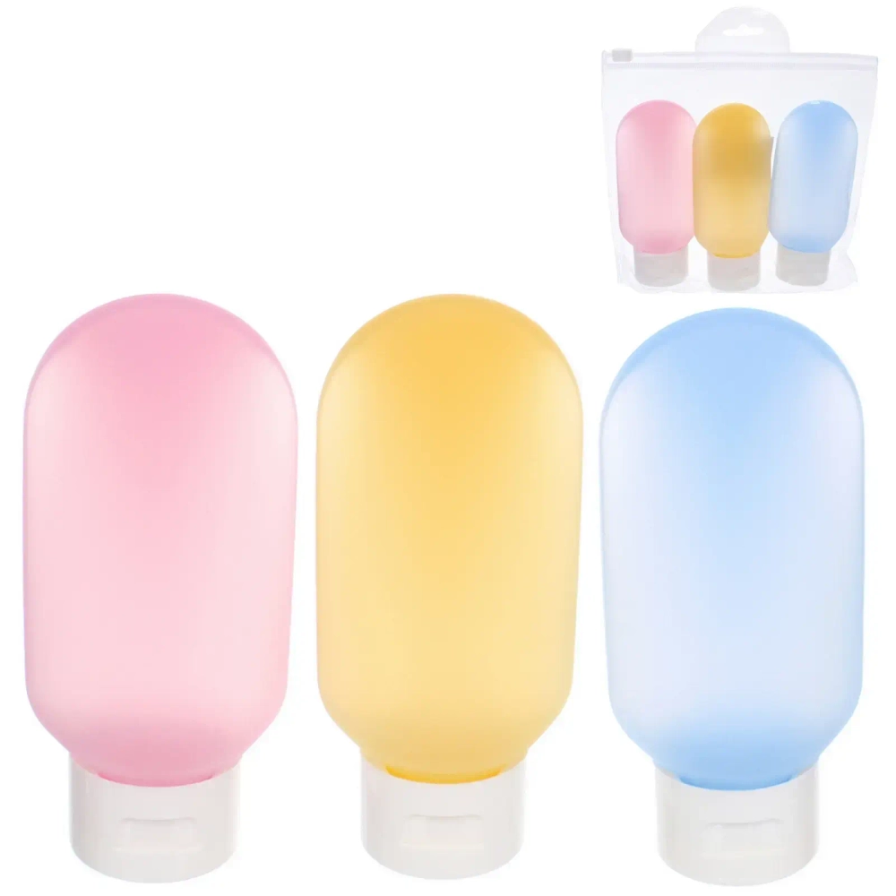 Флаконы дорожные в косметичке 3шт «COMFORT», мультицвет, 60мл