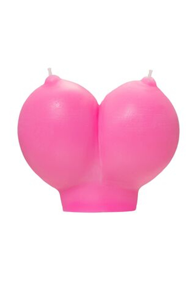 Розовая свеча «Сиськи» - 150 гр. (Цвет: розовый)
