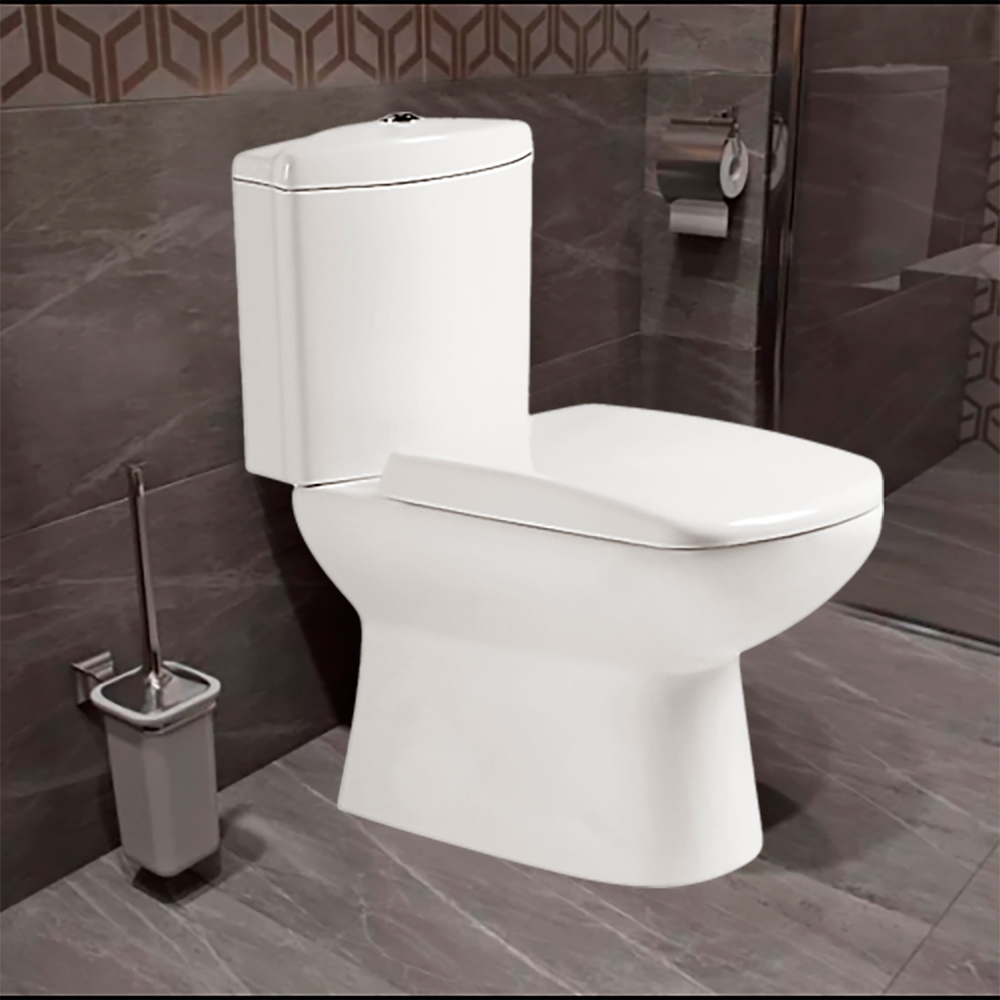 Унитаз-компакт Azario Elana AZ-234 с крышкой-сиденьем микролифт, белый