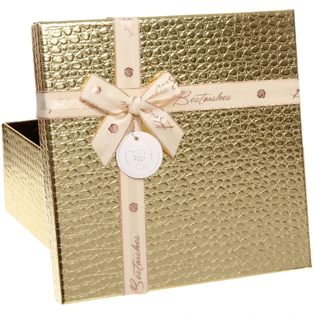 Коробка подарочная «Текстура» 27*27*11,5 см, шампань