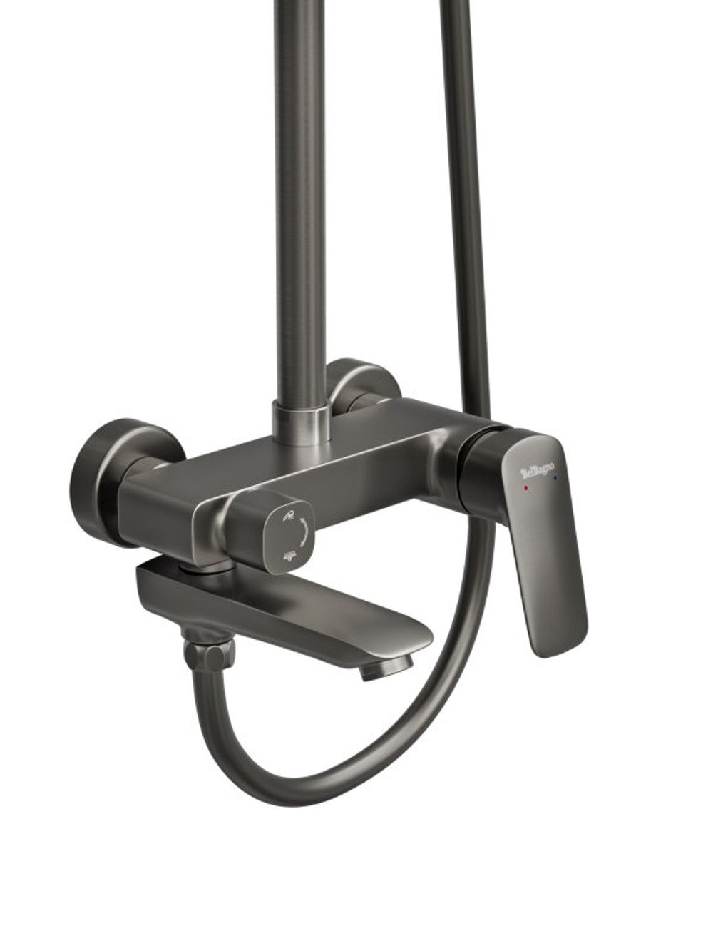 Душевая стойка BelBagno с изливом для ванны DUE-VSCM-GM