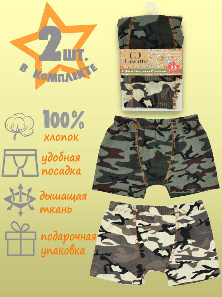 Трусы для мальчика боксеры набор (2шт.в уп.)