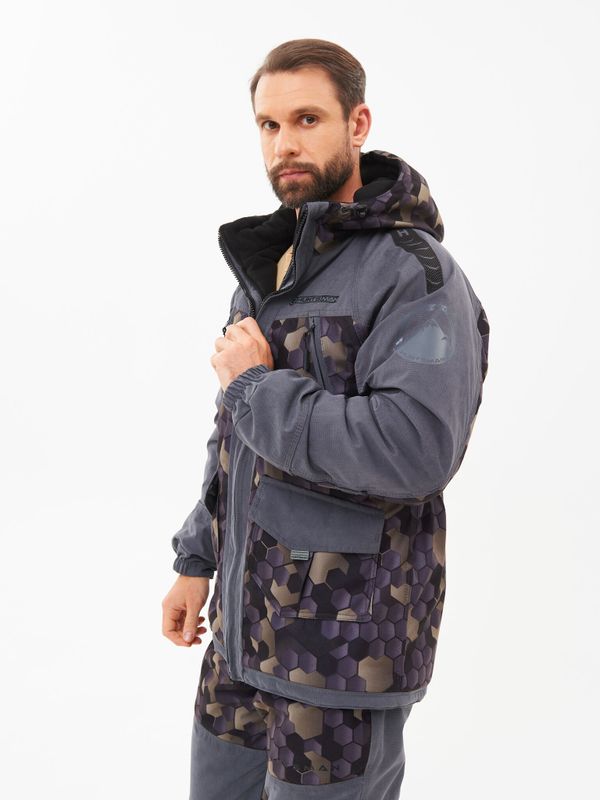 Костюм демисезонный Горка-Люкс ткань Исландия/Алова цвет Серый/КМФ 001