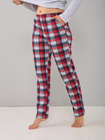 Пижама с брюками КБ-004П/серый-синекраснаяклетка