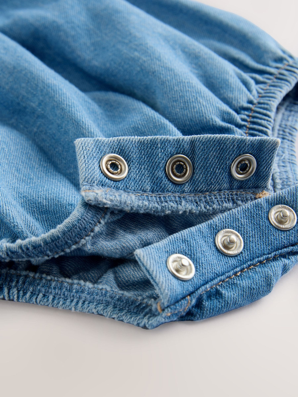 Платье-песочник джинсовое и колготки в комплекте для девочки Next AN7-954, Синий