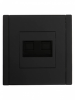 FORTE&PIANO Розетка компьютерная двойная RJ45 кат.5E FP133 черный IEK