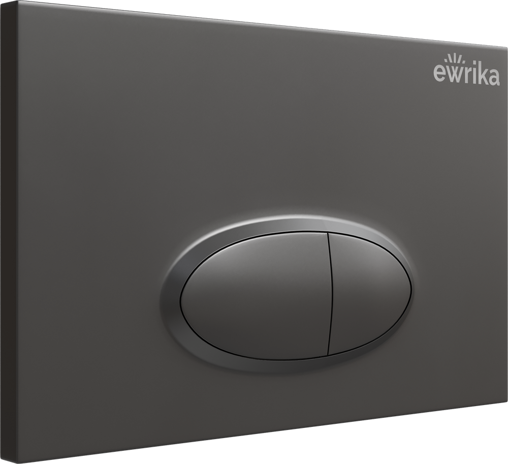 Кнопка смыва для унитаза EWRIKA 0054 пластик, цвет матовый черный