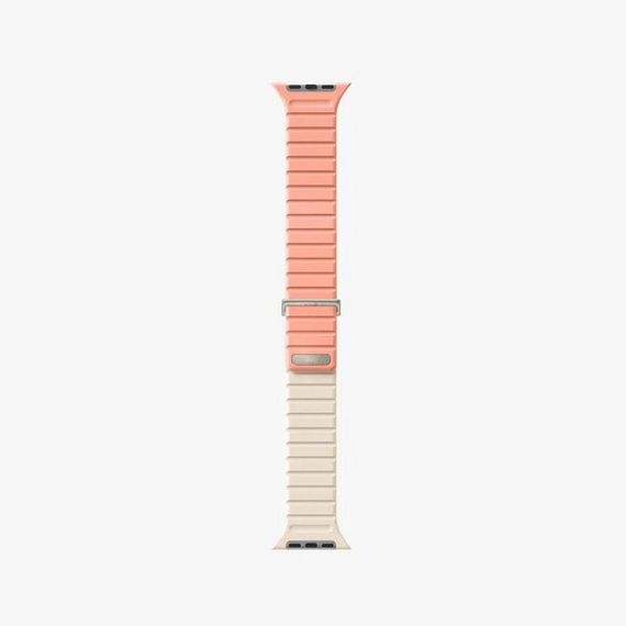 Ремень силиконовый Uniq REVIX EVO для Apple Watch 49/45/44/42MM розовый/слоновая кость (CREPE PINK/IVORY) 49MM-REVECPNKIVY