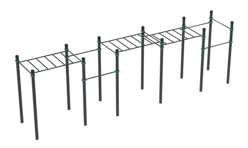 Воркаут комплекс 3 рукохода и 5 турников - Полатук