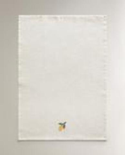 ZARA HOME КУХОННОЕ ПОЛОТЕНЦЕ С ВАФЕЛЬНЫМ УЗОРОМ, ЗЕЛЕНЫЙ