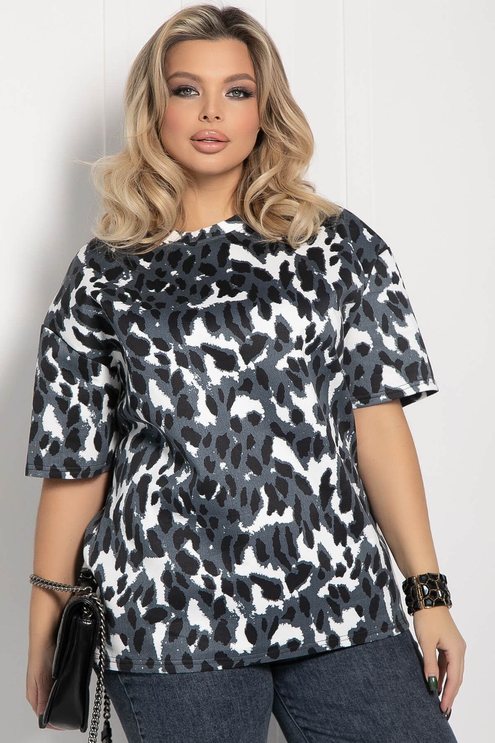 Блуза Стефано (черно-белая) Б12594-20 LT Collection