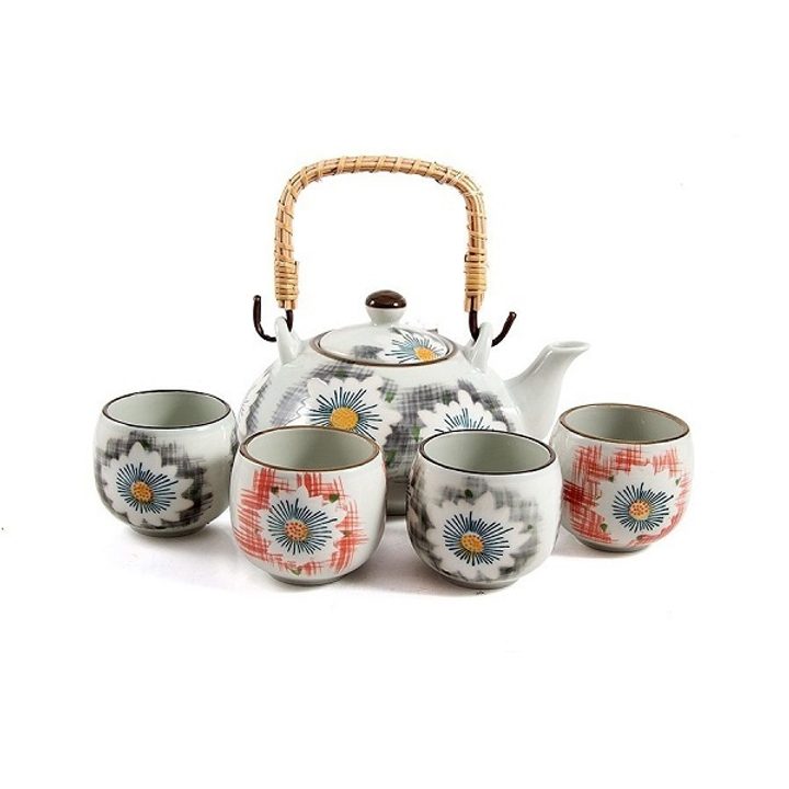 Набор для чайных церемоний "Нежность" на 4 персоны: чайник заварочный 620 мл, кружки 125 мл