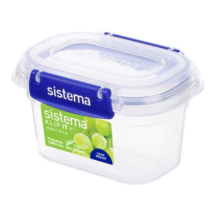 Контейнер 400мл Sistema Klip It+ синий