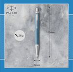 Шариковая ручка Parker IM Premium K318  Blue Grey CT, стержень: M, цвет чернил: blue, в подарочной упаковке.