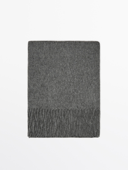 Massimo Dutti Шарф из смесовой шерсти, серый