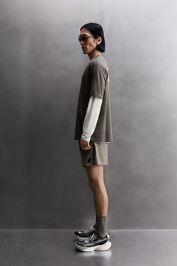 ZARA ФУТБОЛКА RUNNING SEÚL, ЗЕЛЕНЫЙ/СЕРЫЙ