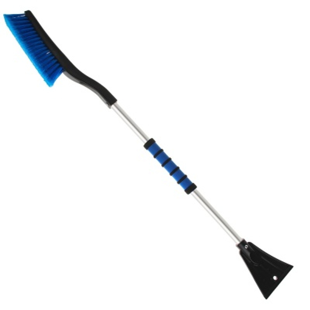 Щетка для уборки снега со скребком расщепленная щетина 90 см NEW GALAXY