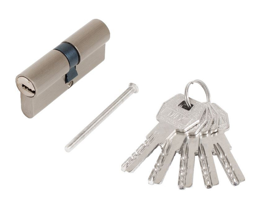 Механизм цилиндровый Стандарт MAX 70 (35х35) SN 5кл мат.никель перф.кл/кл. (30*10*30)/ 14789