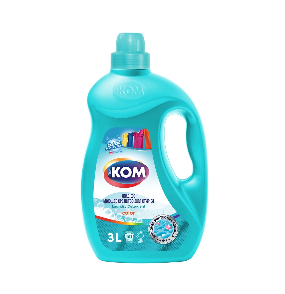 Жидкий порошок для цветного белья 3л KOM