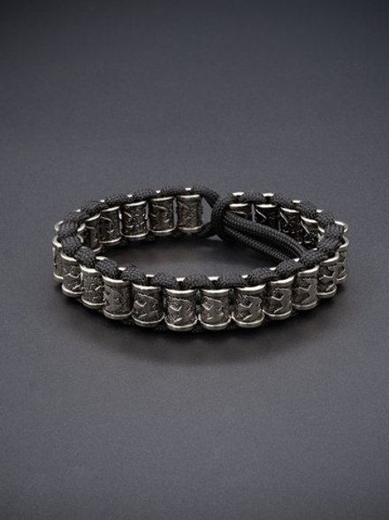 Браслет скандинавский вороны на завязках металл мельхиор