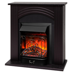 Электрокамин RealFlame Hanna DN орех с очагом Majestic Lux Black RC