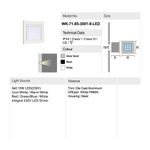 Встраиваемый светильник 71-85-3001-H-9 warm white silver
