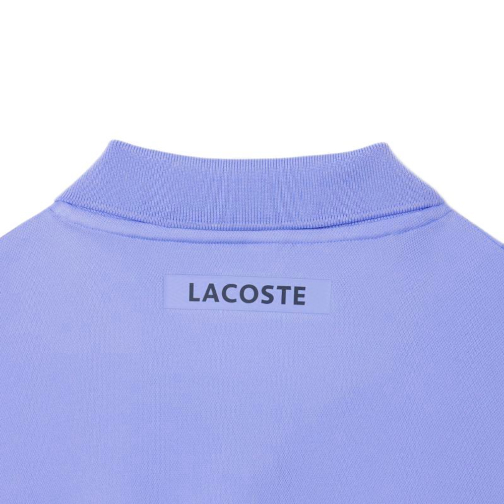 Мужское теннисное поло Lacoste Ultra Dry Printed Slim Fit Tennis - purple