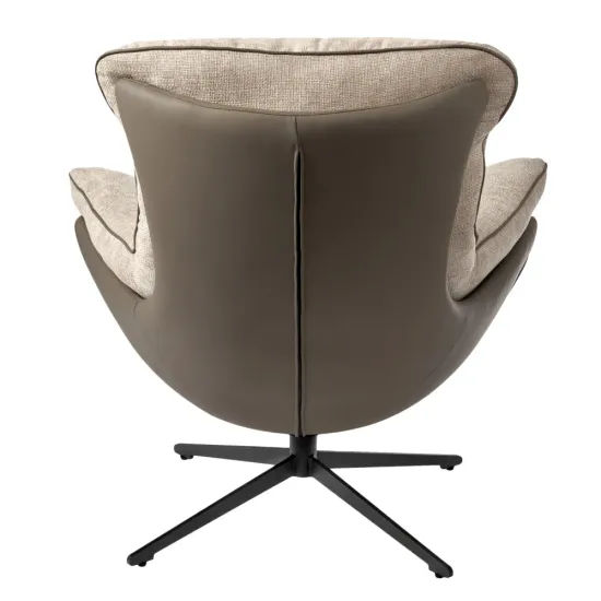 Кресло HUG латте, экокожа, шенилл