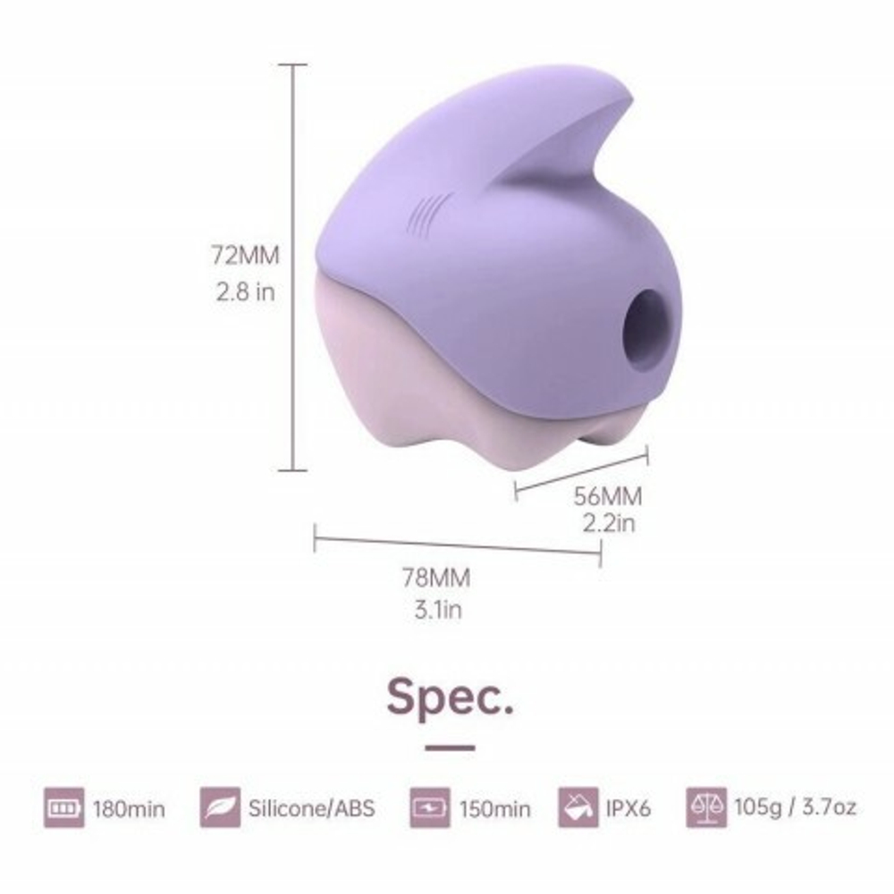 Вакуумный клиторальный стимулятор с вибрацией Unicorn от Magic Motion фиолетовый