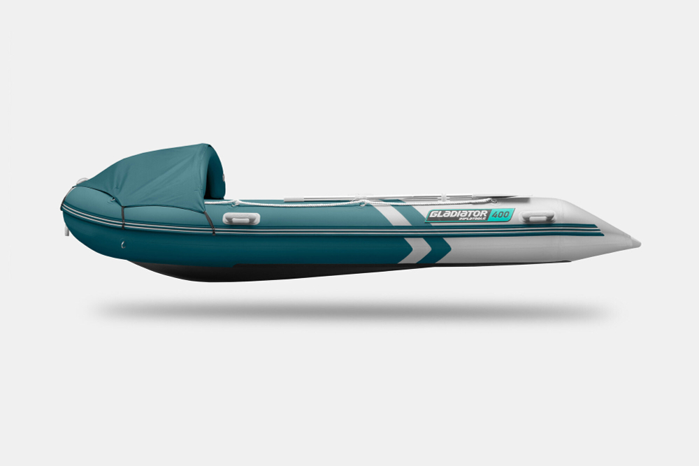 Надувная лодка GLADIATOR C400AL морской зеленый-белый