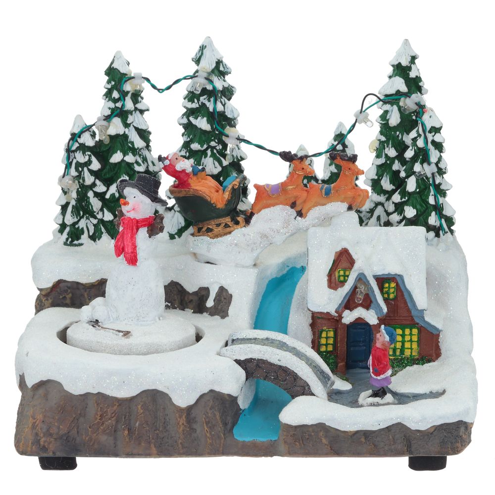 GAEM Фигурка декоративная "Рождество" (подсветка, движение, 3xAA, н/п), L19 W14,5 H16 см