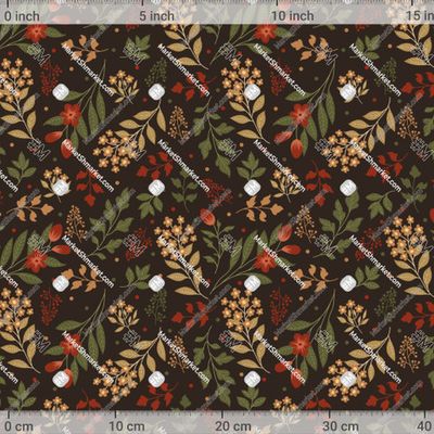 Цветы на коричневом by JuliaBadeeva 600 DPI