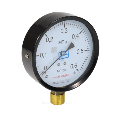 Манометр МП100 радиальный Дк100мм 0-0,6 МПа кл.1,5 G1/2" НПО ЮМАС