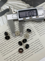 Пуговицы БЛНСГ серебристые лого черная эмаль