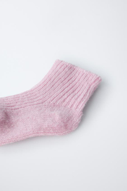 ZARA НОСКИ ИЗ 100% КАШЕМИРА, РОЗОВЫЙ