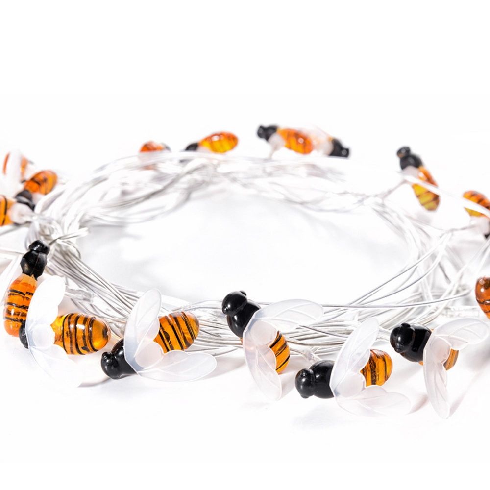 USL-S-127-PT4000 BEES Садовая гирлянда на солнечной батарее Пчелки. 20 светодиодов. Теплый белый свет. 1xАА Ni-Mh аккумулятор в-к. IP44. TM Uniel.