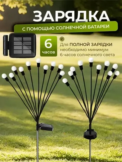 Светильник садовый на солнечной батарее уличный
