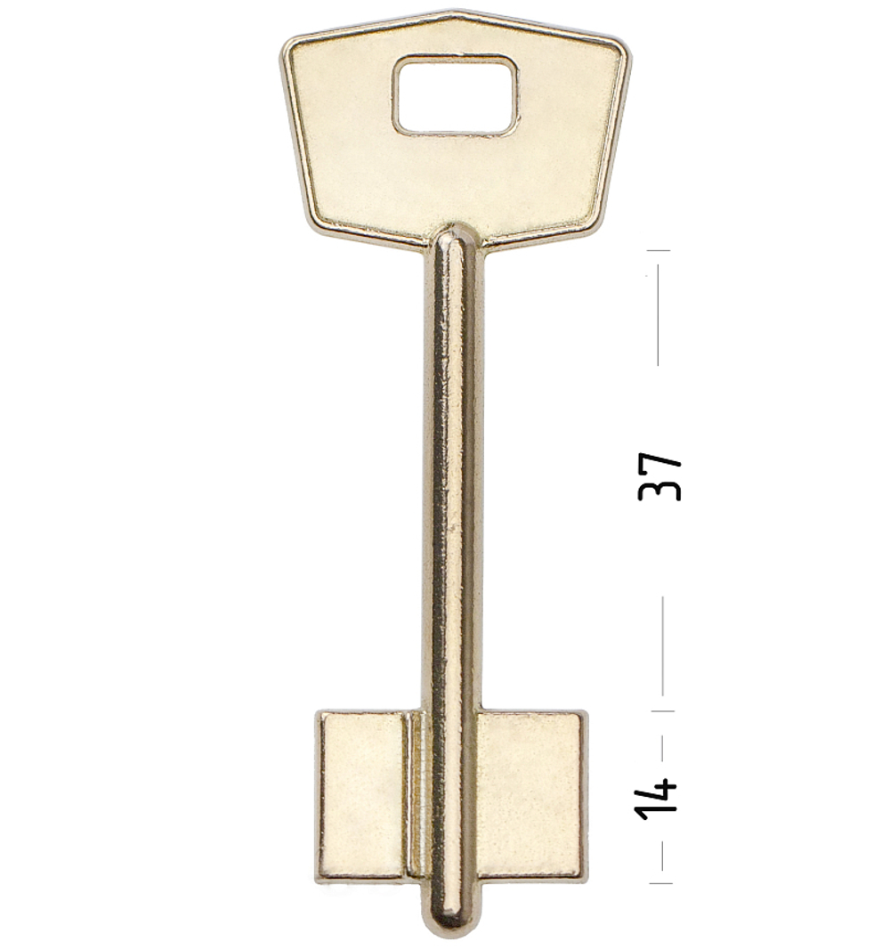 Заготовка сувальдного ключа 14208 YAG1D MT15G JMA5MT3 1MO6 (желтый)