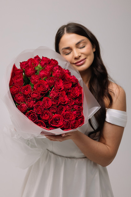 Букет 51 кенийская роза