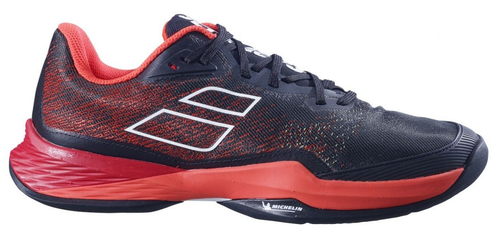 Теннисные кроссовки Babolat Jet Mach 3 All Court Men - black/poppy red - Black Red Multikolor
