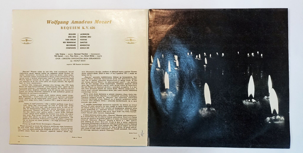 Винтажная виниловая пластинка LP Mozart Моцарт Реквием Requiem K. V. 626 2LP (Польша 1973)