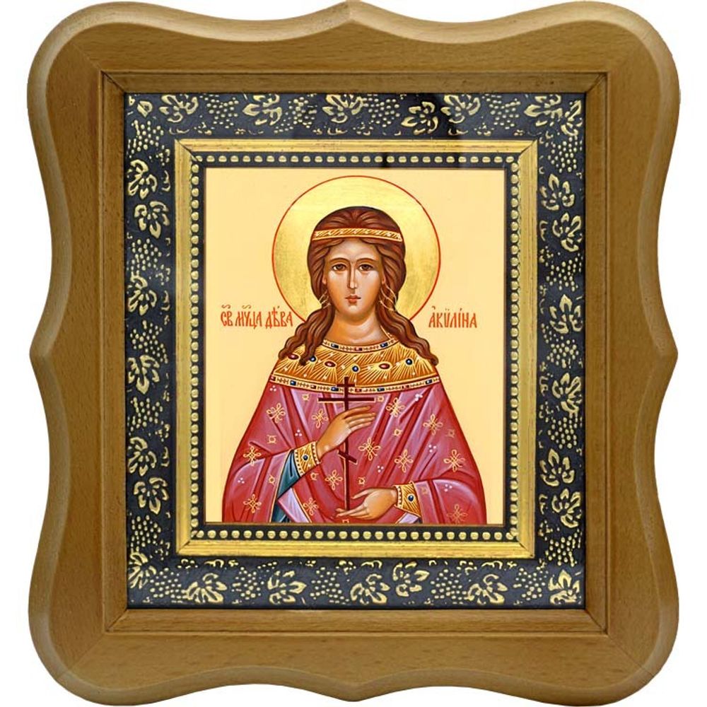Акилина младшая Святая мученица. Икона на холсте.